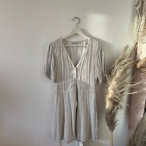 Abercrombie button down dress Polka dot size small